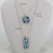 Eco Friendly Pendant with Recycled Glass - Bridesmaid gift - Marquise Mini Necklace in Cosmos -