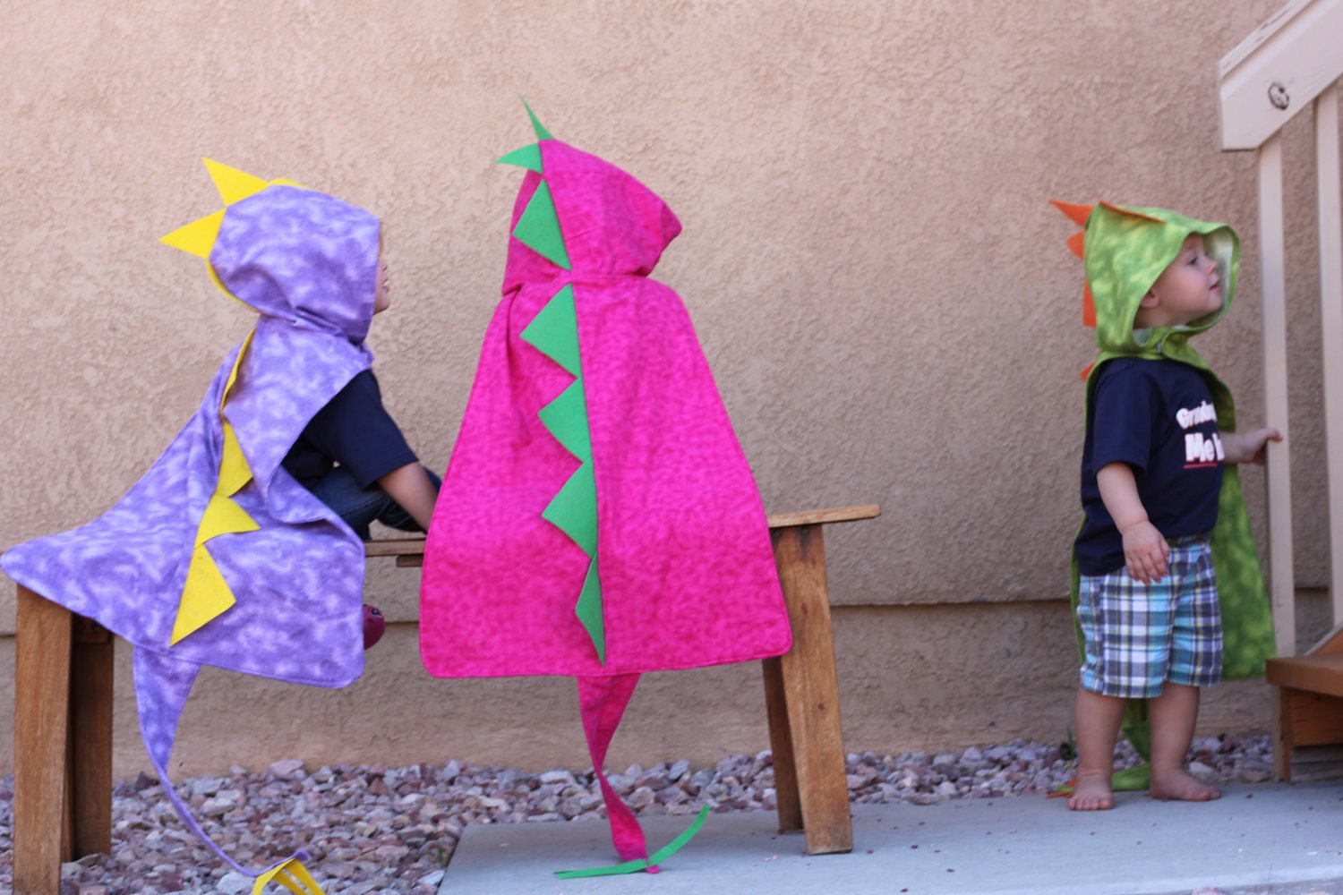 Dino Cape with Hood - Dinosaur Costume - By MaukyJo