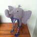 Custom Crochet Elephant Hat with Flower or Tuft, Earflaps, and Braids ((YOU CHOOSE SIZE Newborn-Adult))