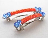 Summer Cheer Beaded Barrettes Wire Wrapped Swarovski Crystals Hair Accessory Fashion LoveandCherish