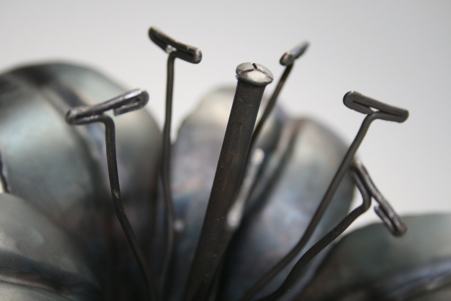 6th Wedding Anniversary Gift Forged Iron TIGER LILY Handmade Metal Steel Flower