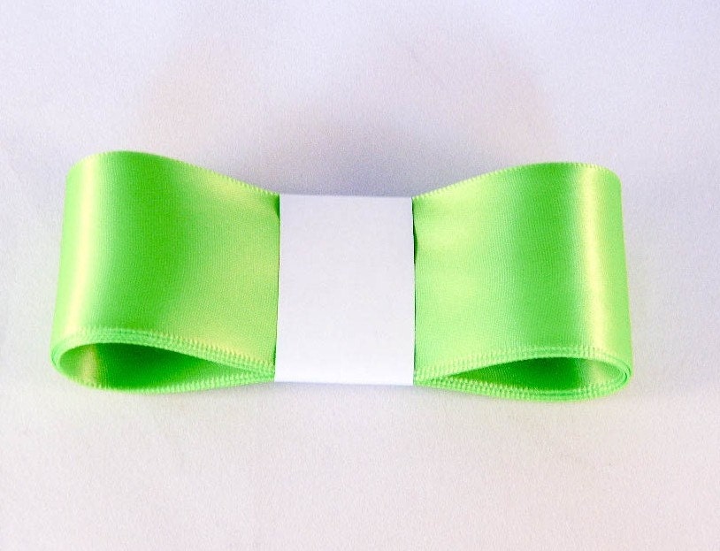 10 yards of Chartreuse Double Face Satin Ribbon 1 1/2 inch x  ( 30 Feet )