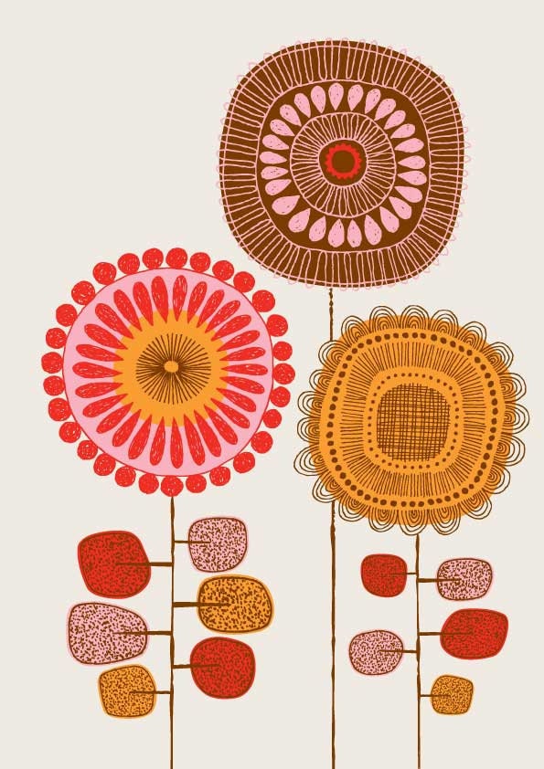 Poster Flowers No2, limited edition giclee print