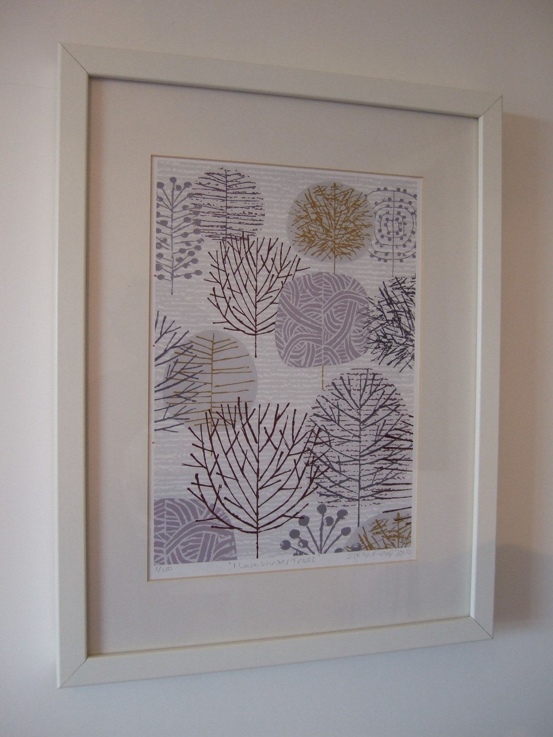 I Love Winter Trees, limited edition giclee print