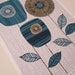 Blue Block Flowers, limited edition giclee print