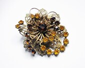 Flower Filigree Vintage Brooch