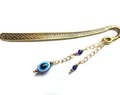 Beaded bookmark evil eye