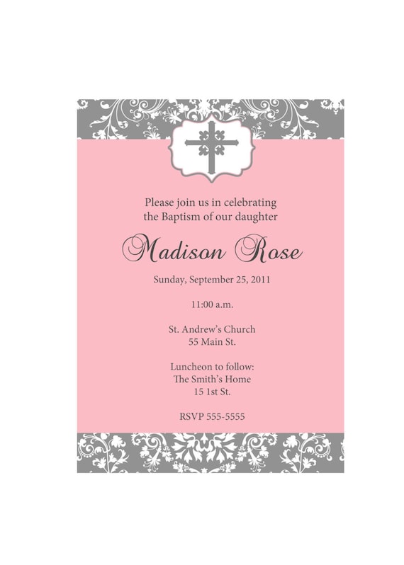 Boy/Girl Baptism Invitation Printable Il_570xn