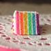 Rainbow Cake Necklace - Super cute :D (silver plated ballchain)