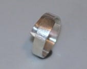 Textured Sterling Silver Ring Overlap