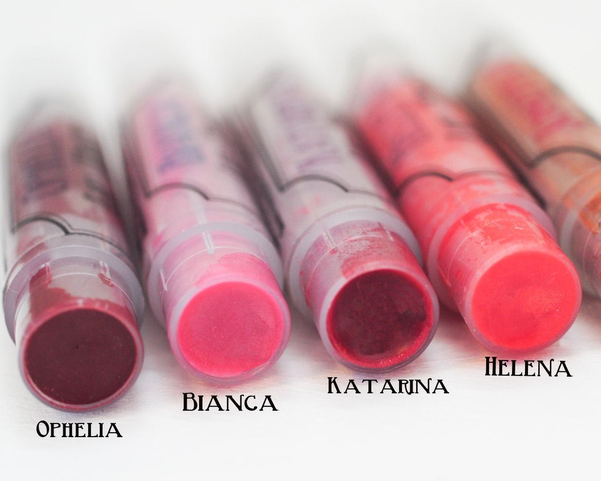 Lip Tint - natural tinted lip balm - pink  red coral berry - Ophelia or choose your color