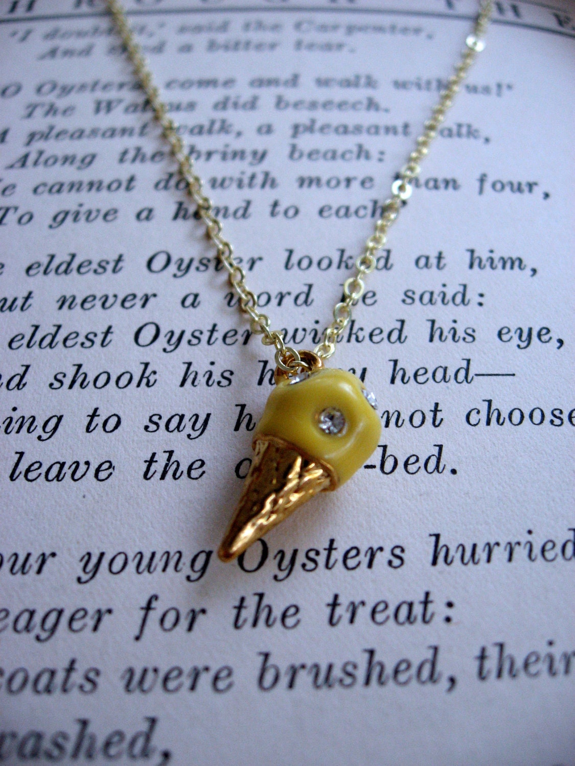 Tiny Ice Cream Cone Necklace