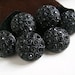 Vintage black jet  rhinestone lucite buttons    VJSE