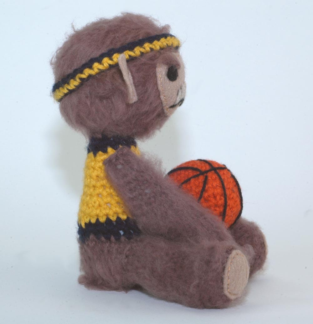 Teen Wolfy amigurumi werewolf figure with Basketball