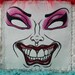 Clown Box crocheted painting/sculpture - PRICE REDUCED