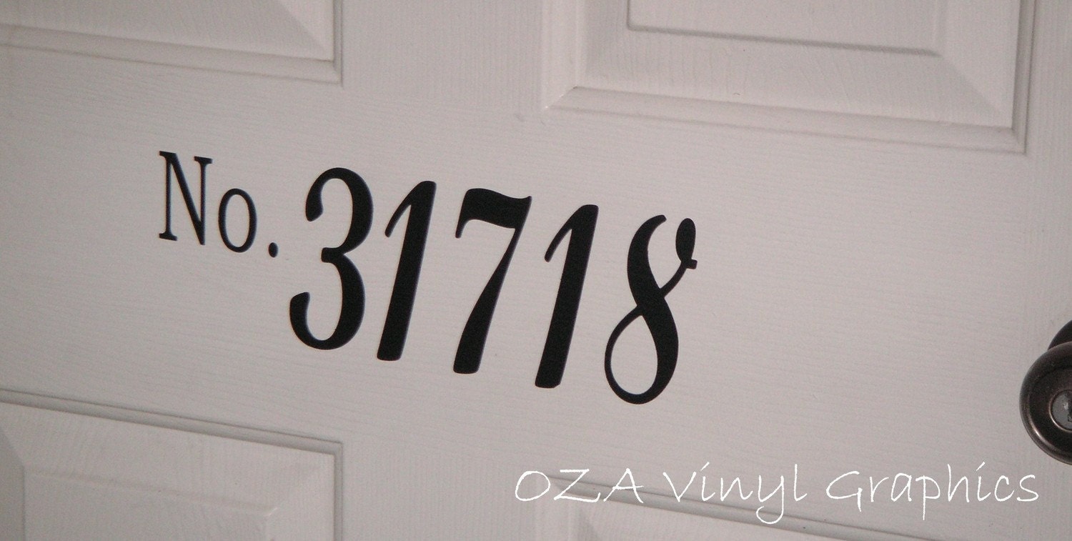 Vinyl House Numbers