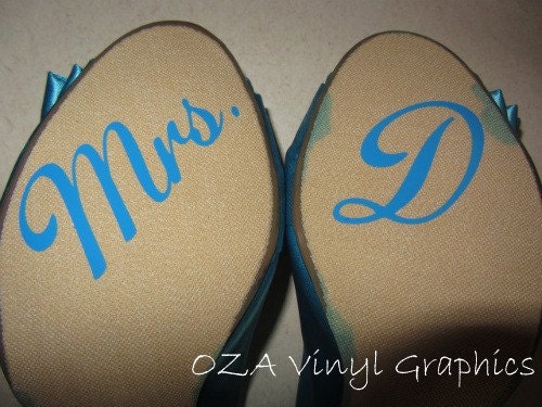 Something Blue Vinyl Shoe Decal