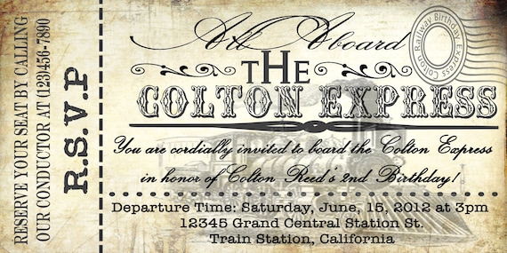 Vintage train Ticket Printable Invitations Il_570xn