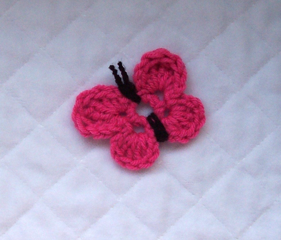 Butterfly applique for your button headband or hat- choose your colors