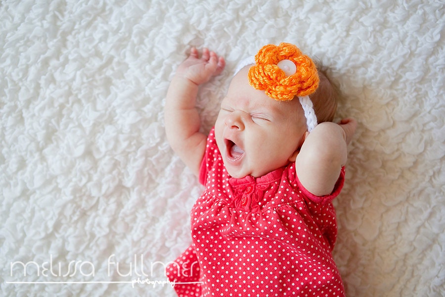 Interchangeable Flower Crochet Headband- Choose your colors- Choose your size