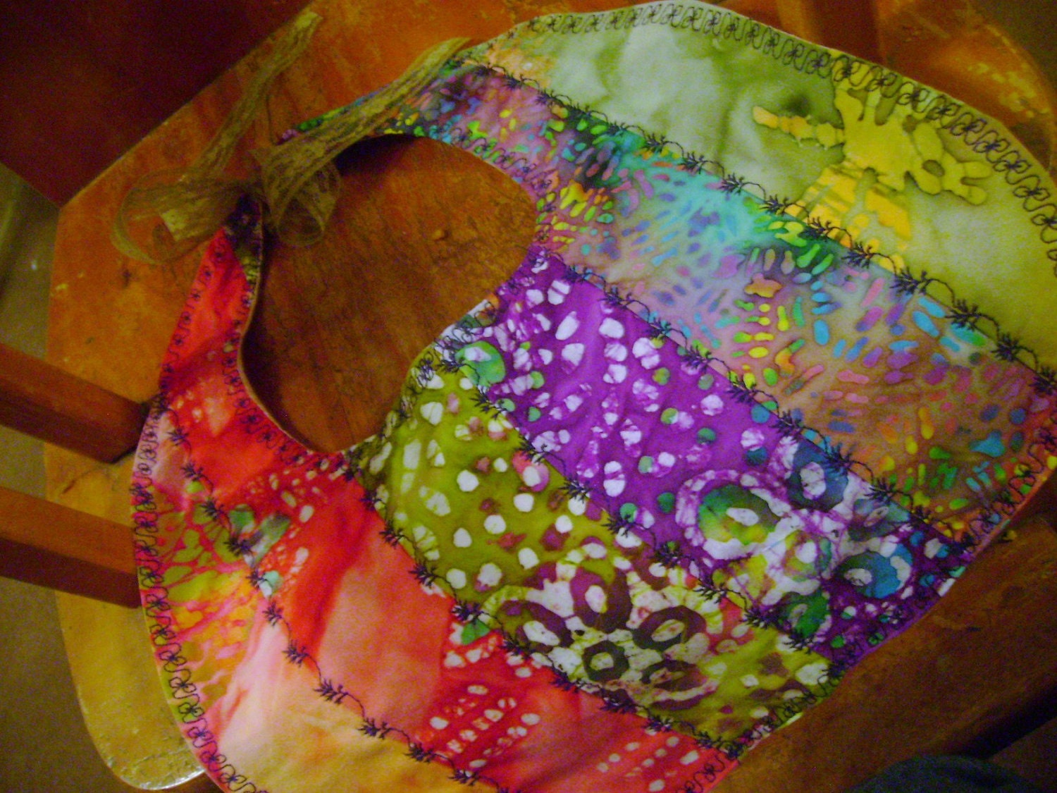Quilted Tie Dye Cloth Baby Bib