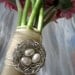 Bridal Bouquet Jewelry for wedding -  white pearls, Feather your nest - wedding gift, nature or  bird themed wedding
