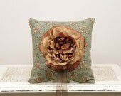 Green Floral Ring Bearer Pillow Vintage style - DuryeaPlaceDesigns Green Floral Ring Bearer Pillow Vintage style - DuryeaPlaceDesigns