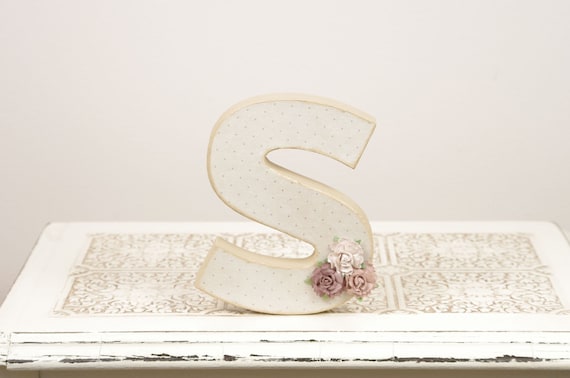 Letter S Monogram - Cake Topper - Table Decor - Photography Prop