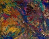 soul splash-ORIGINAL on canvas- red, yellow, red, blue colorful gold