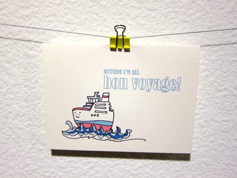 Tugboat Bon Voyage Greeting Card
