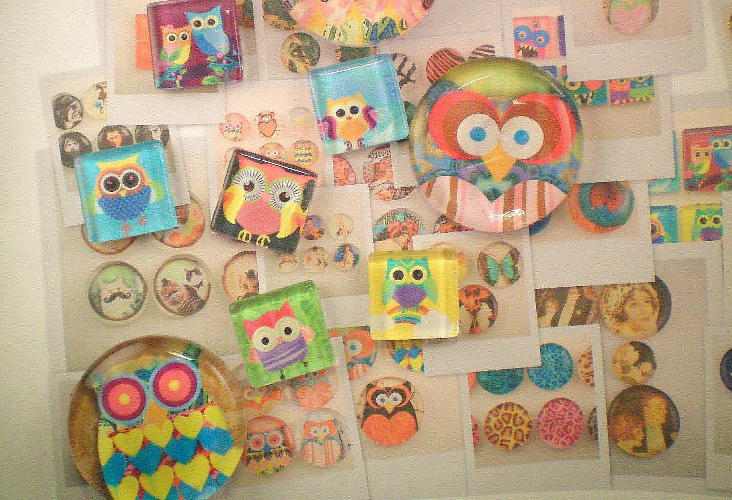 Magnets, More Cats with Mustaches, Set of  Six
