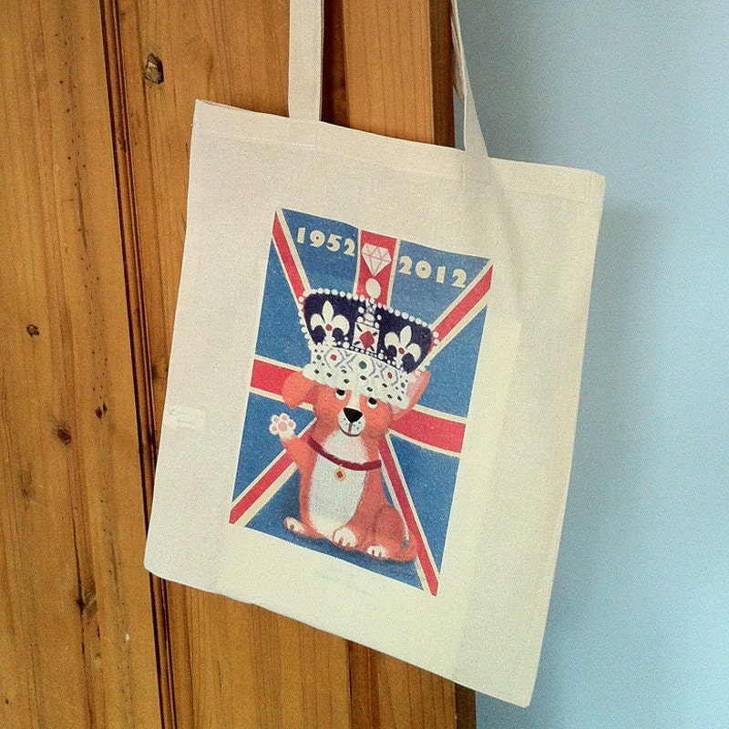 Corgi Diamond Jubilee tote bag