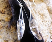 Native American inspired handmade crystal and silver wirewrapped earrings, Ladies wirewrapped and crystal