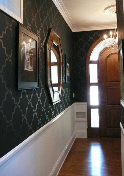 Moroccan Wall Stencil Moorish Trellis Allover Stencil for Easy DIY Wallpaper