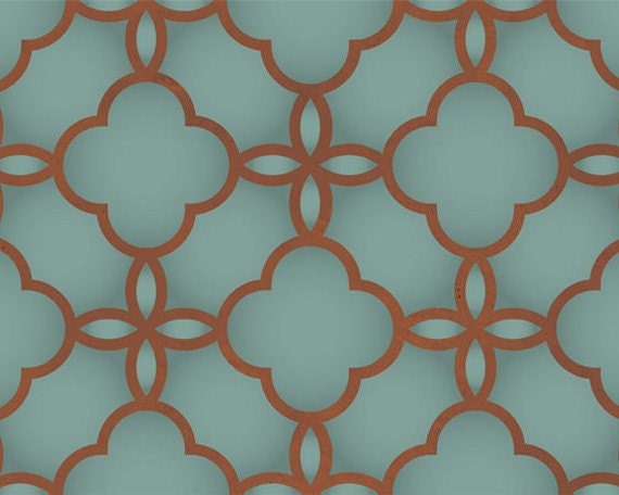 Furniture and Wall Stencil Eastern Lattice Stencil for Chic DIY Surface Decor