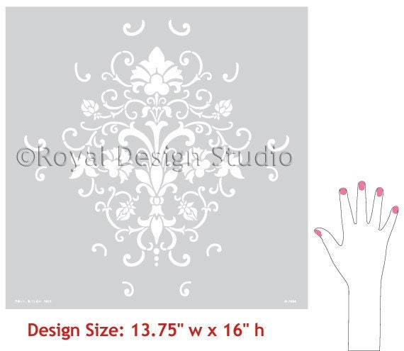Damask Wall Stencil Elegancia Allover Stencil for Lovely Painted Wallpaper Effect