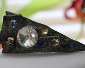 One of a Kind Recycled Halloween Costume Rhinestone Jeweled Pointer Triangle Stone Ring (adjustable) 2