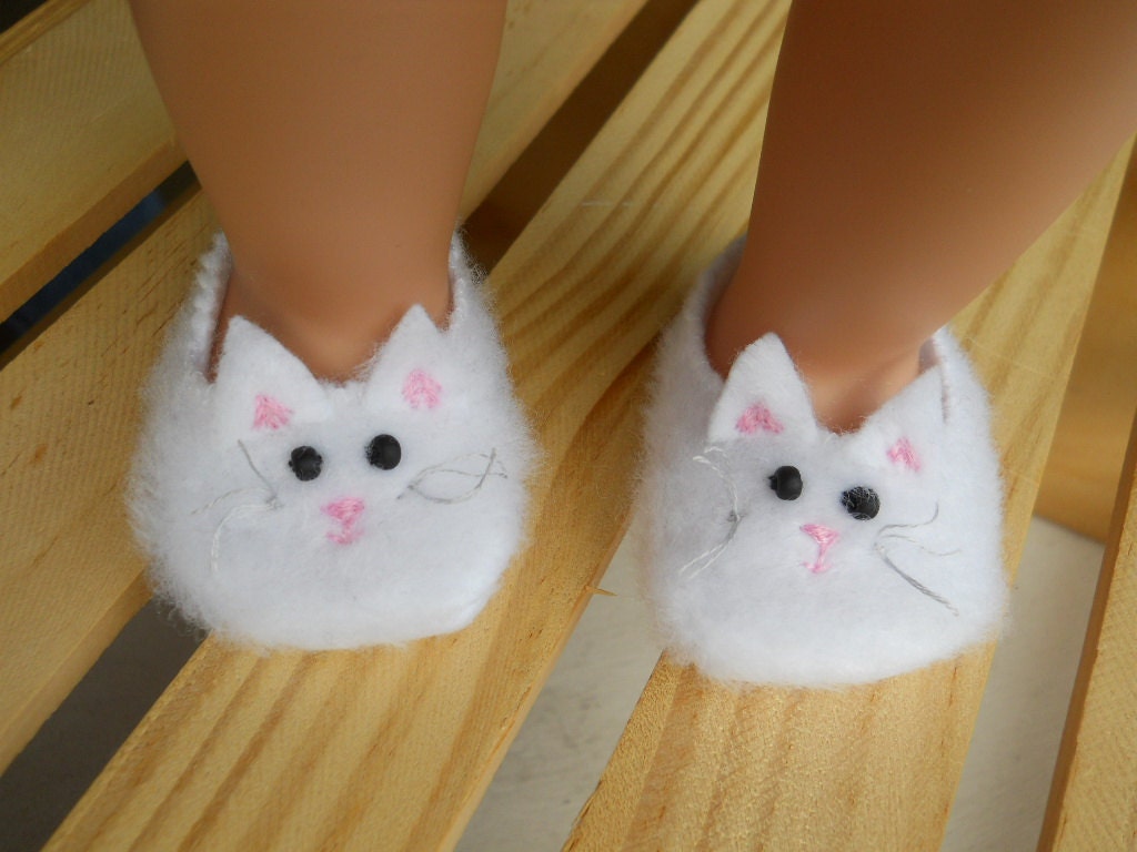 18 inch Doll Clothes fits American Girl Kitty - Cat Slippers