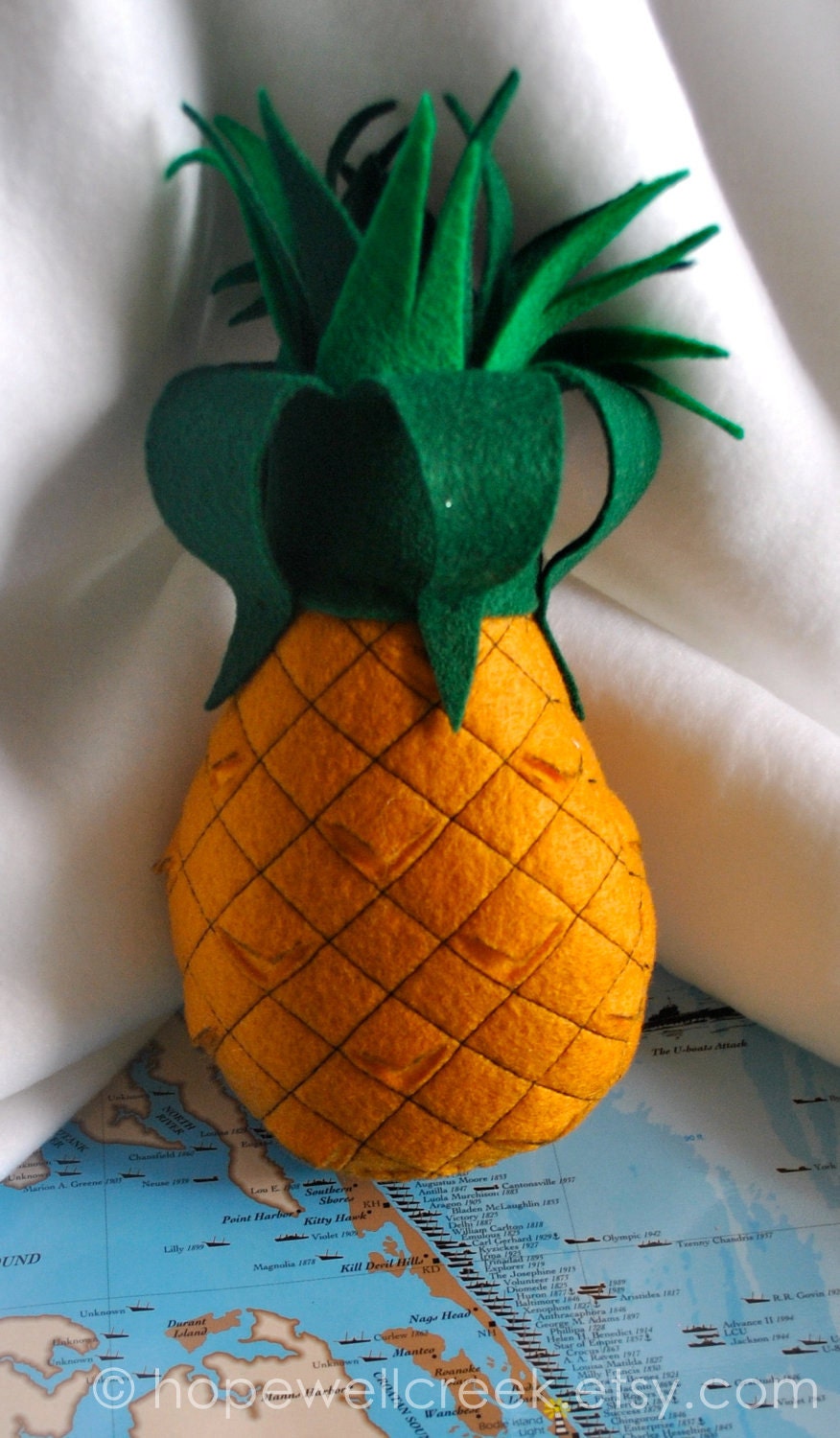 Kids Felt Play Food- Pineapple