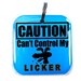 Custom Pet Tags Caution Cant Control My Licker by ID4Pet