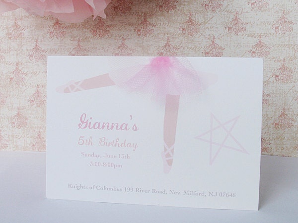 Printable Ballerina Invitation - bonito design