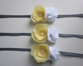 Wrist Corsage or Brooch Pin with Handmade Flowers