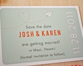 Custom Save the Date - Airplane - Printable Design