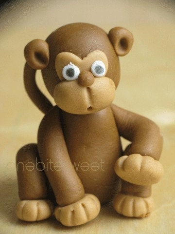 Edible Monkey 3D Cake topper