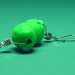 Green alien earrings. polymer clay geek jewelry