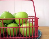 Vintage Red Basket Caddy