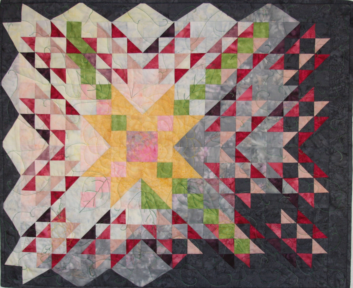 Art Quilt, Wild Mountain Rose