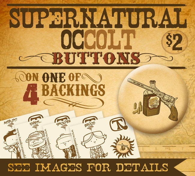 Supernatural Occolt Buttons