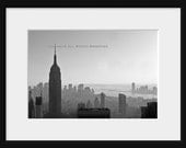 New York City Skyline 8x10 Black and White Fine Art Print