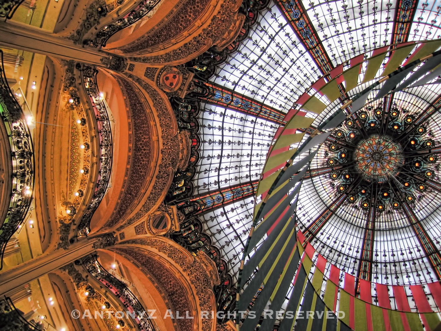Galeries Lafayette in Paris France - 8x10 Color Fine Art Print
